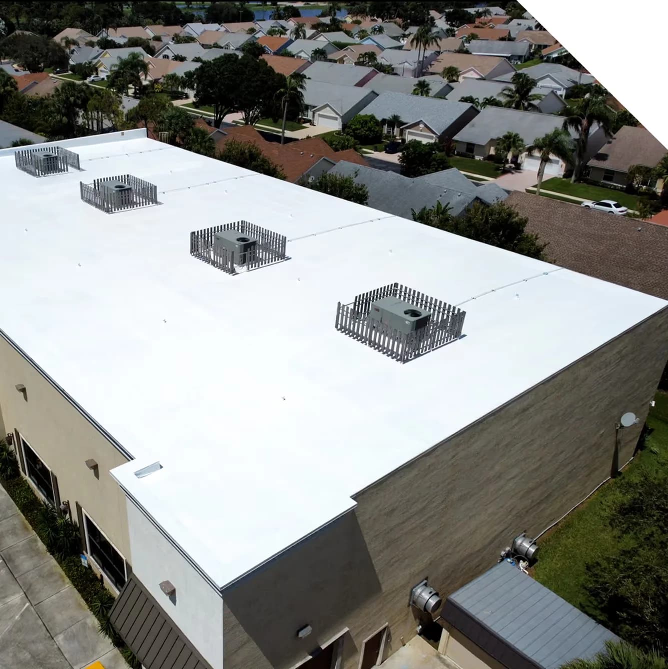 new TPO roof on commercial building in Florida